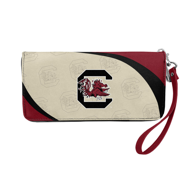 Cartera con diseño de South Carolina Gamecocks, estilo organizador curvo