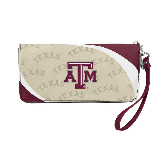 Cartera con diseño de organizador curvo de los Texas A&amp;M Aggies