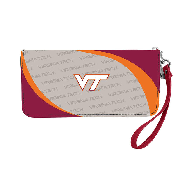 Cartera con diseño de organizador curvo de los Virginia Tech Hokies