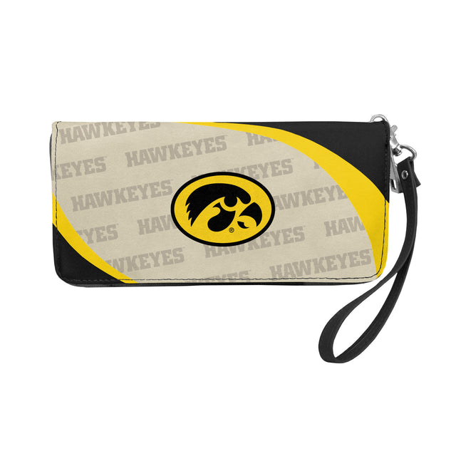 Cartera con diseño de organizador curvo de Iowa Hawkeyes