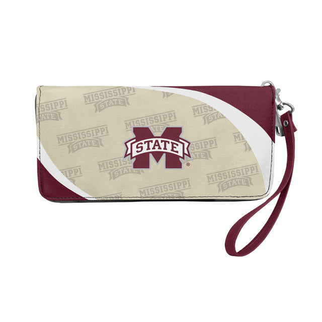 Cartera con diseño de organizador curvo de los Mississippi State Bulldogs