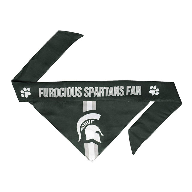 Pañuelo para mascotas de los Spartans del estado de Michigan, talla XL