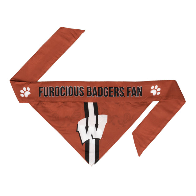 Bandana para mascotas de Wisconsin Badgers, talla XS