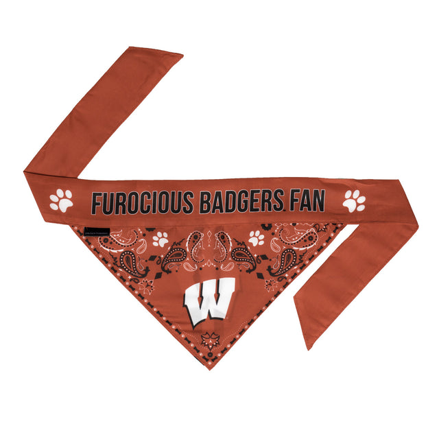 Bandana para mascotas de Wisconsin Badgers, talla M