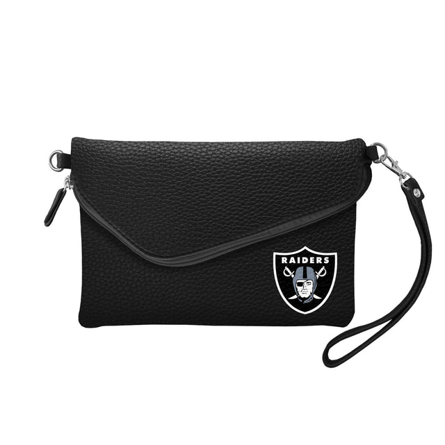 Bolso bandolera plegable Pebble de Las Vegas Raiders en color negro