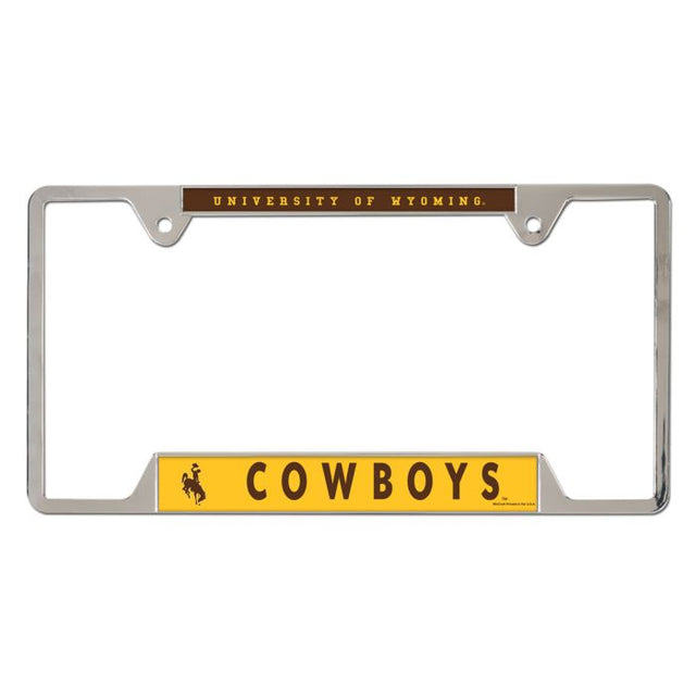 Wyoming Cowboys Metal License Plate Frame