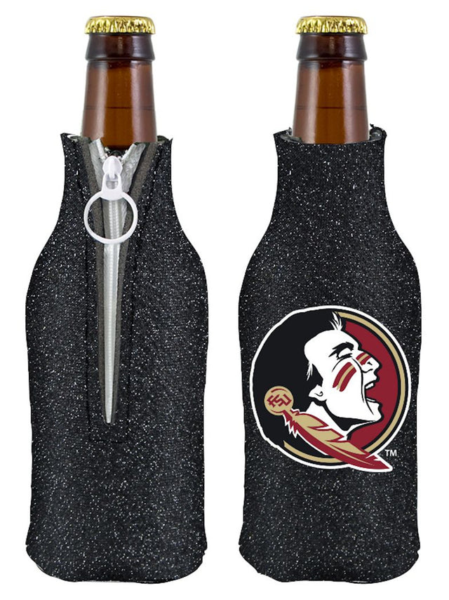 Portabotellas de los Florida State Seminoles, con purpurina, color negro