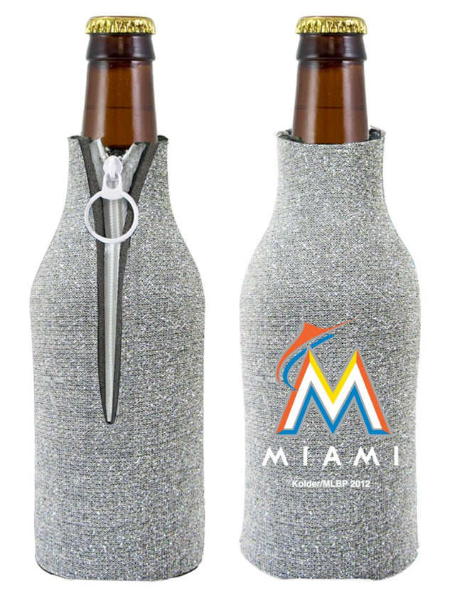 Portabotellas de los Miami Marlins con purpurina