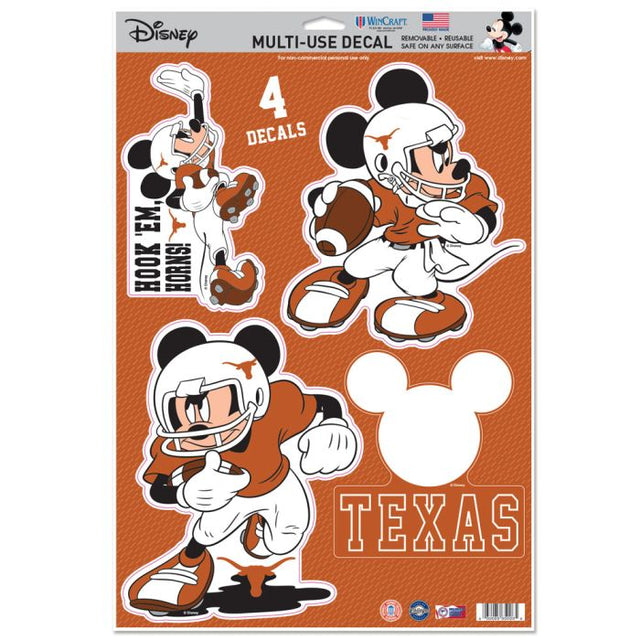 Calcomanía multiusos de Texas Longhorns/Disney, 11" x 17"