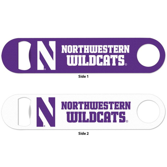 Abridor de botellas de metal de dos lados de Northwestern Wildcats