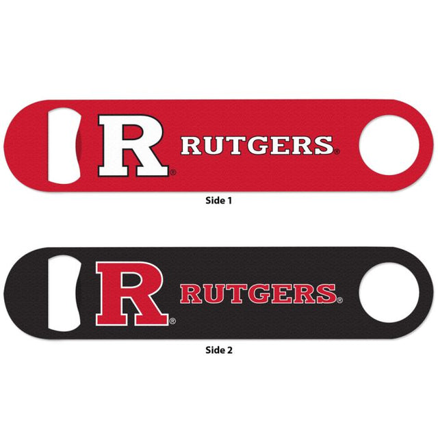 Abridor de botellas de metal de dos caras de Rutgers Scarlet Knights