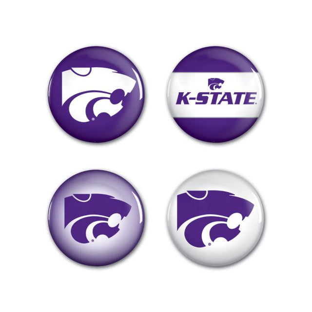 Kansas State Wildcats Button 4 Pack 1 1/4" Rnd