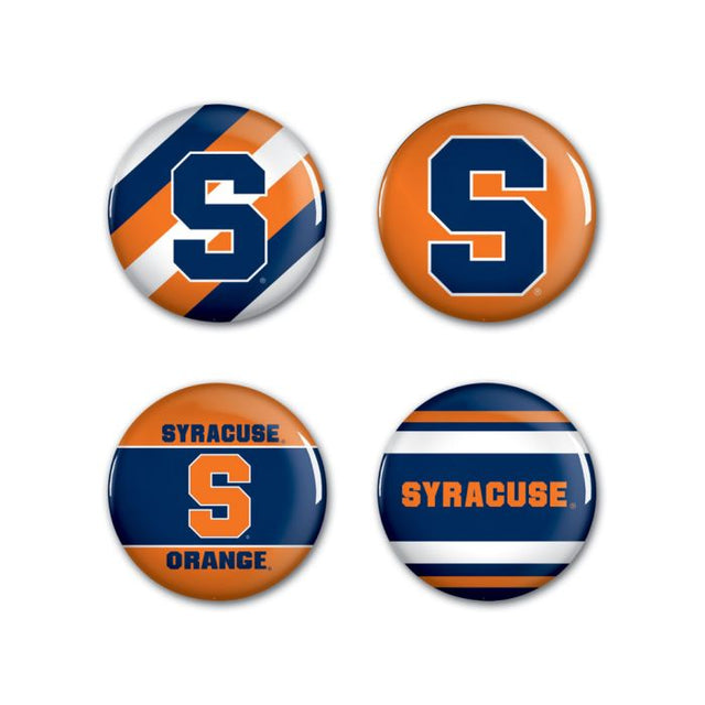 Syracuse Orange Button 4 Pack 1 1/4" Rnd