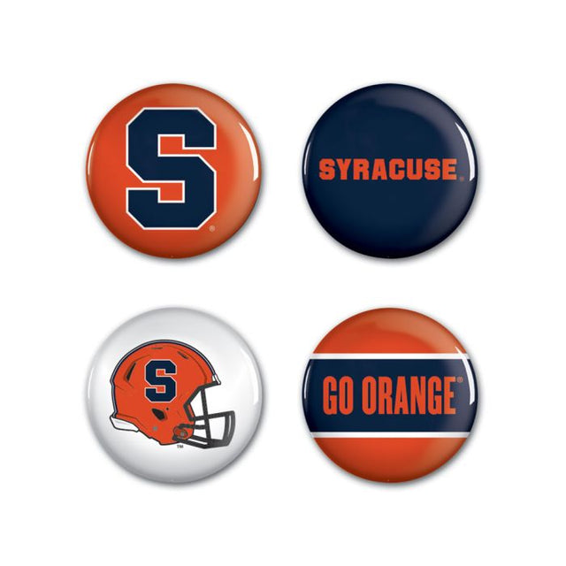 Syracuse Orange Button 4 Pack 1 1/4" Rnd