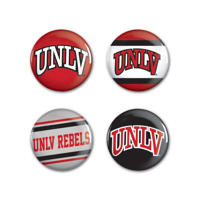 UNLV 叛军按钮 4 件装 1 1/4 英寸圆形