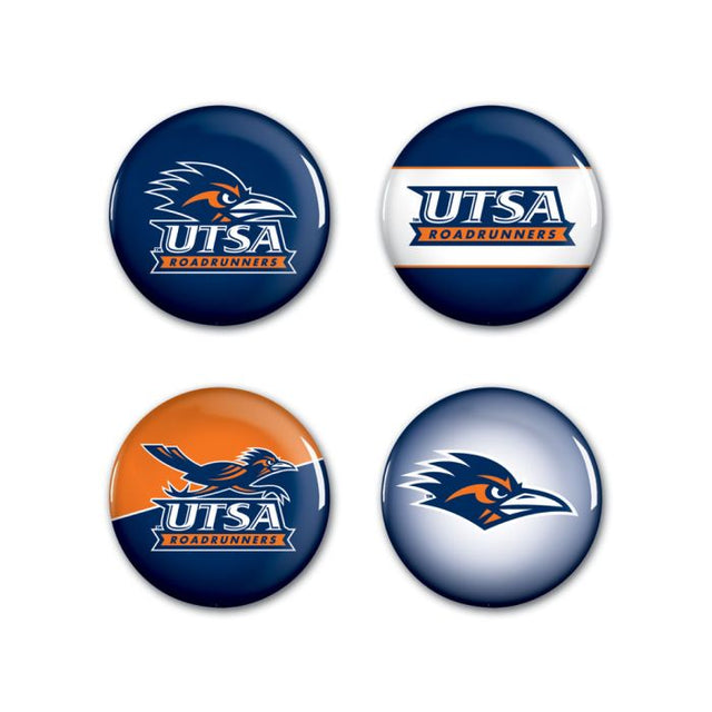 Texas San Antonio Roadrunners Button 4 Pack 1 1/4" Rnd