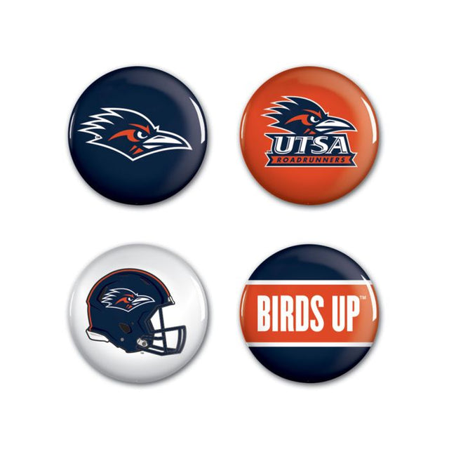 Texas San Antonio Roadrunners Button 4 Pack 1 1/4" Rnd