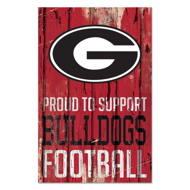 Georgia Bulldogs Wood Sign 11" x 17" 1/4" thick