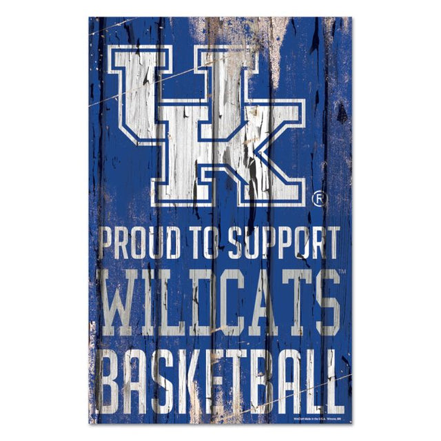 Letrero de madera de Kentucky Wildcats de 11" x 17" y 1/4" de grosor