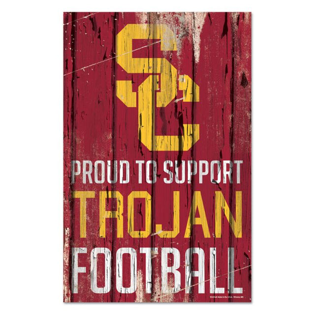 USC Trojans Wood Sign 11" x 17" 1/4" thick