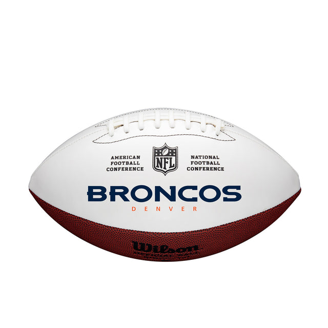 Balón de fútbol de los Denver Broncos en tamaño completo para autografiar