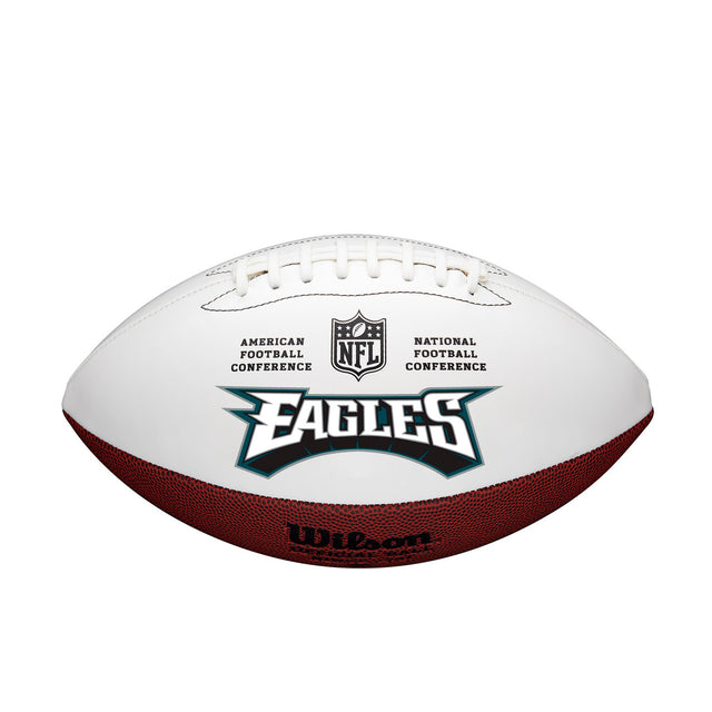 Balón de fútbol de los Philadelphia Eagles de tamaño completo para autografiar