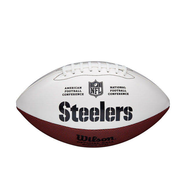 Balón de fútbol de los Pittsburgh Steelers de tamaño completo para autografiar