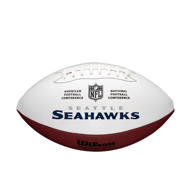 Balón de fútbol de los Seattle Seahawks en tamaño completo para autografiar