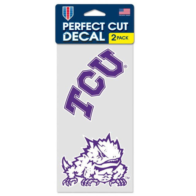 TCU Horned Frogs Perfect Cut Decal Set of two 4"x4"