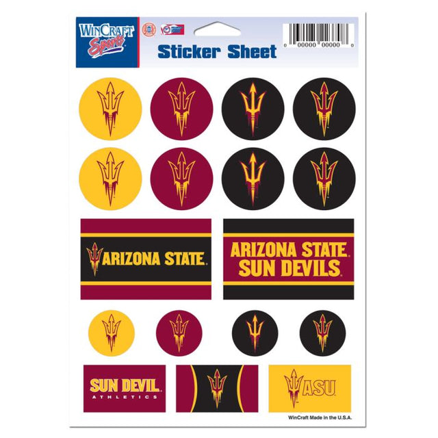 Arizona State Sun Devils Vinyl Sticker Sheet 5" x 7"