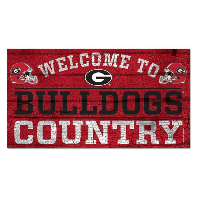 Georgia Bulldogs Wood Sign 13"x24" 1/4" thick