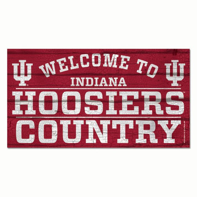 Letrero de madera de Indiana Hoosiers, 13" x 24", 1/4" de grosor