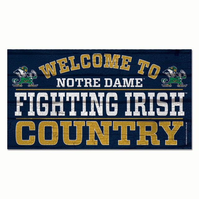 Notre Dame Fighting Irish Wood Sign 13"x24" 1/4" thick