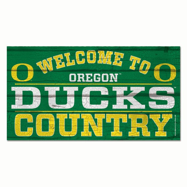 Letrero de madera de los Oregon Ducks, 13" x 24", 1/4" de grosor