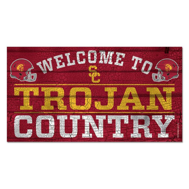 USC Trojans Wood Sign 13"x24" 1/4" thick