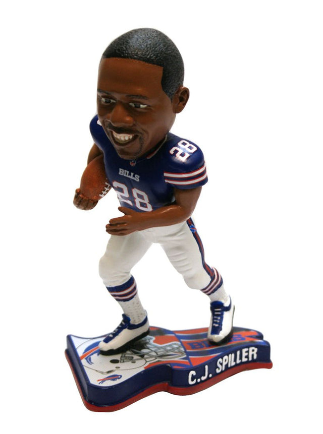 Figura Bobblehead con base de banderín de CJ Spiller de los Buffalo Bills