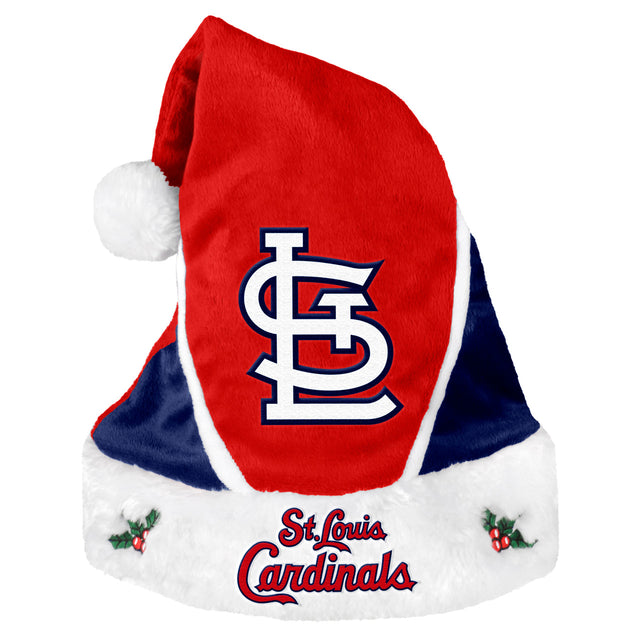 Gorro de Papá Noel con diseño de bloques de colores de los St. Louis Cardinals