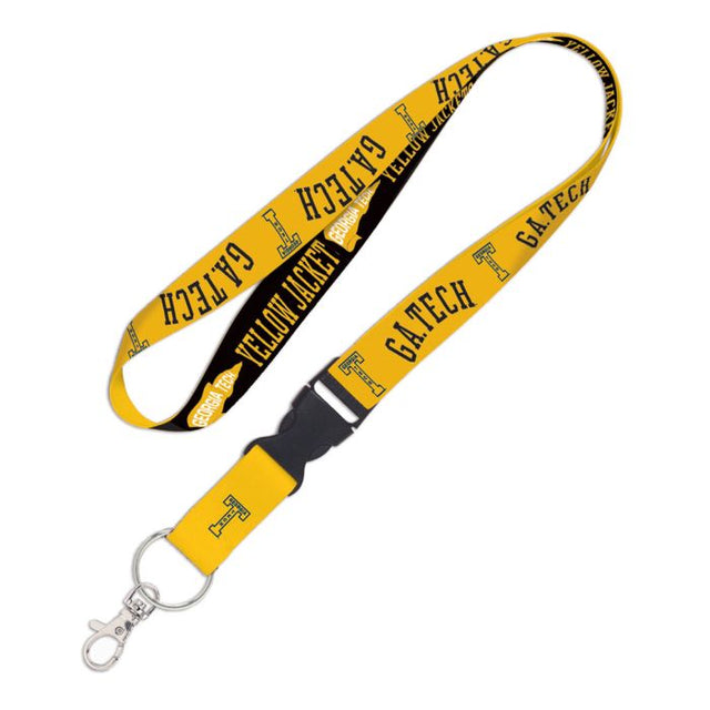 Georgia Tech Yellow Jackets /College Vault Lanyard w/detachable buckle 1"