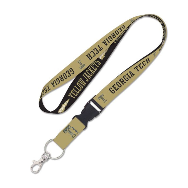 Georgia Tech Yellow Jackets /College Vault Lanyard w/detachable buckle 1"