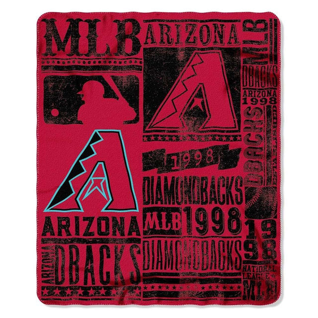 Manta de los Arizona Diamondbacks de 50 x 60 pulgadas, diseño resistente de vellón