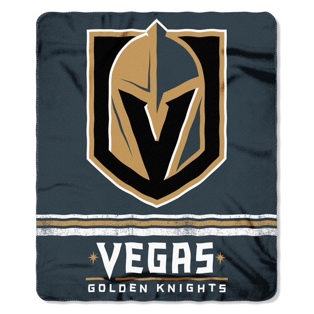 Manta de vellón Vegas Golden Knights de 50 x 60 pulgadas con diseño desteñido