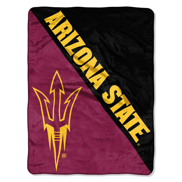 Manta Arizona State Sun Devils 46x60 Diseño de semitono micro Raschel enrollada