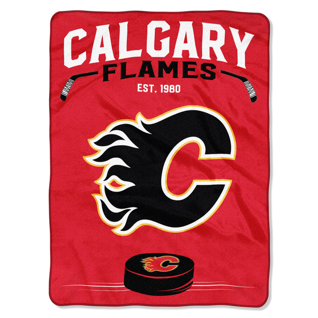 Manta de Calgary Flames de 60 x 80 cm con diseño inspirado en Raschel