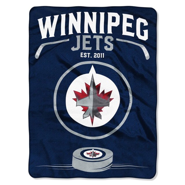 Winnipeg Jets Blanket 60x80 Raschel Inspired Design