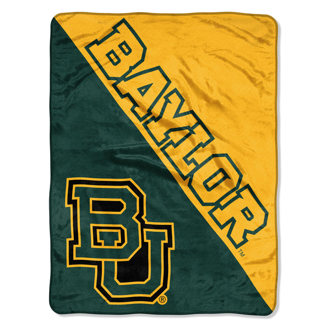 Manta Baylor Bears 46x60 Diseño Micro Raschel Halftone Enrollado