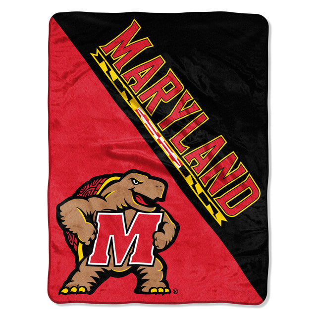 Maryland Terrapins Blanket 46x60 Micro Raschel Halftone Design Rolled