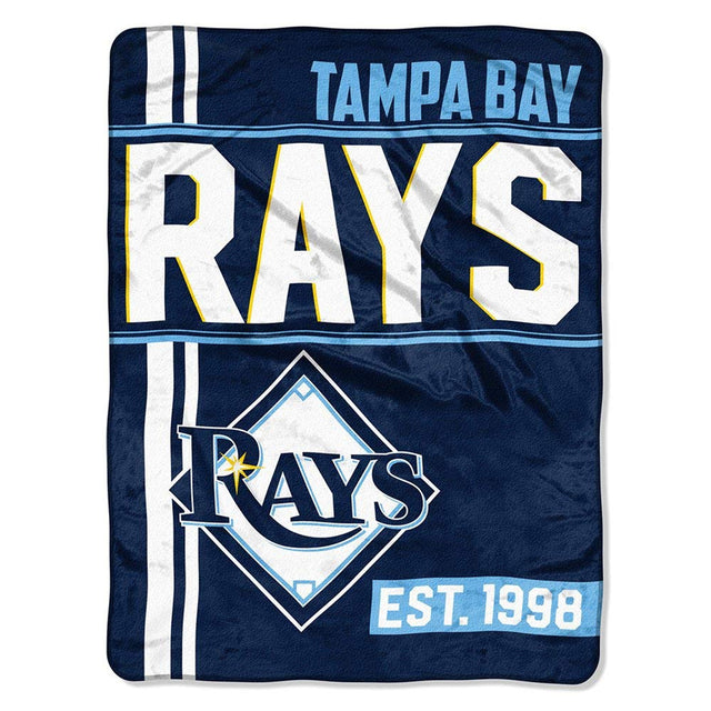 Manta de los Tampa Bay Rays de 46 x 60 pulgadas con diseño Micro Raschel Walk Off enrollada