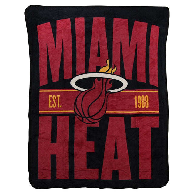 Manta Miami Heat de 46 x 60, diseño transparente, microraschel, enrollada