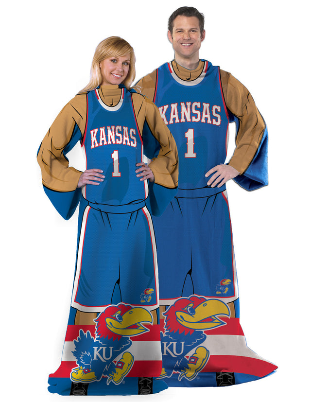 Manta cómoda de 48 x 71 de los Kansas Jayhawks con diseño de jugador