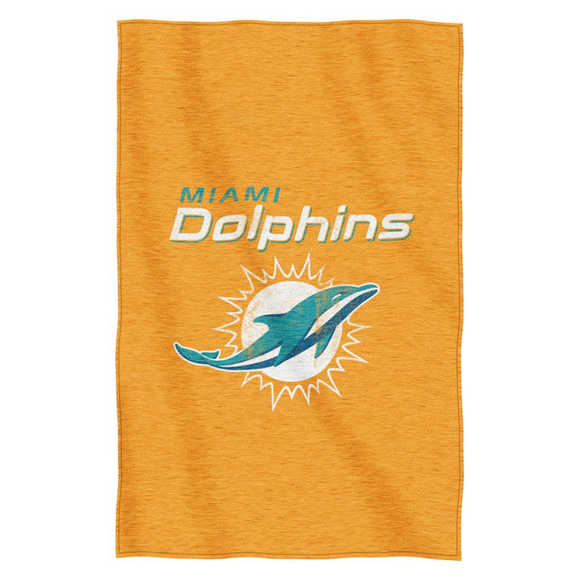 Miami Dolphins Blanket 54x84 Sweatshirt Script Design